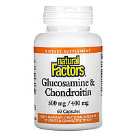 Глюкозамин и хондроитин Natural Factors "Glucosamine & Chondroitin" хондропротектор (60 капсул)