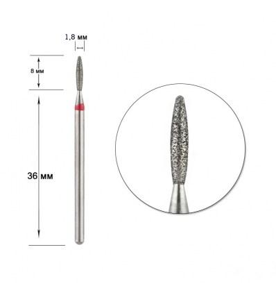 Фреза полум'я тупе 018 червона, фото 1