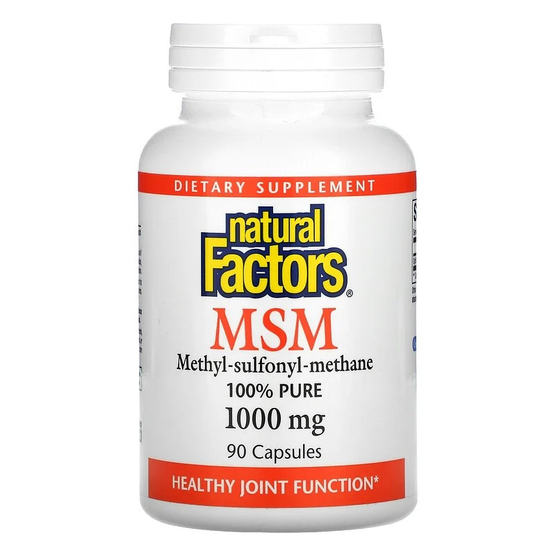 Метилсульфонілметан Natural Factors "MSM" 1000 мг (90 капсул)