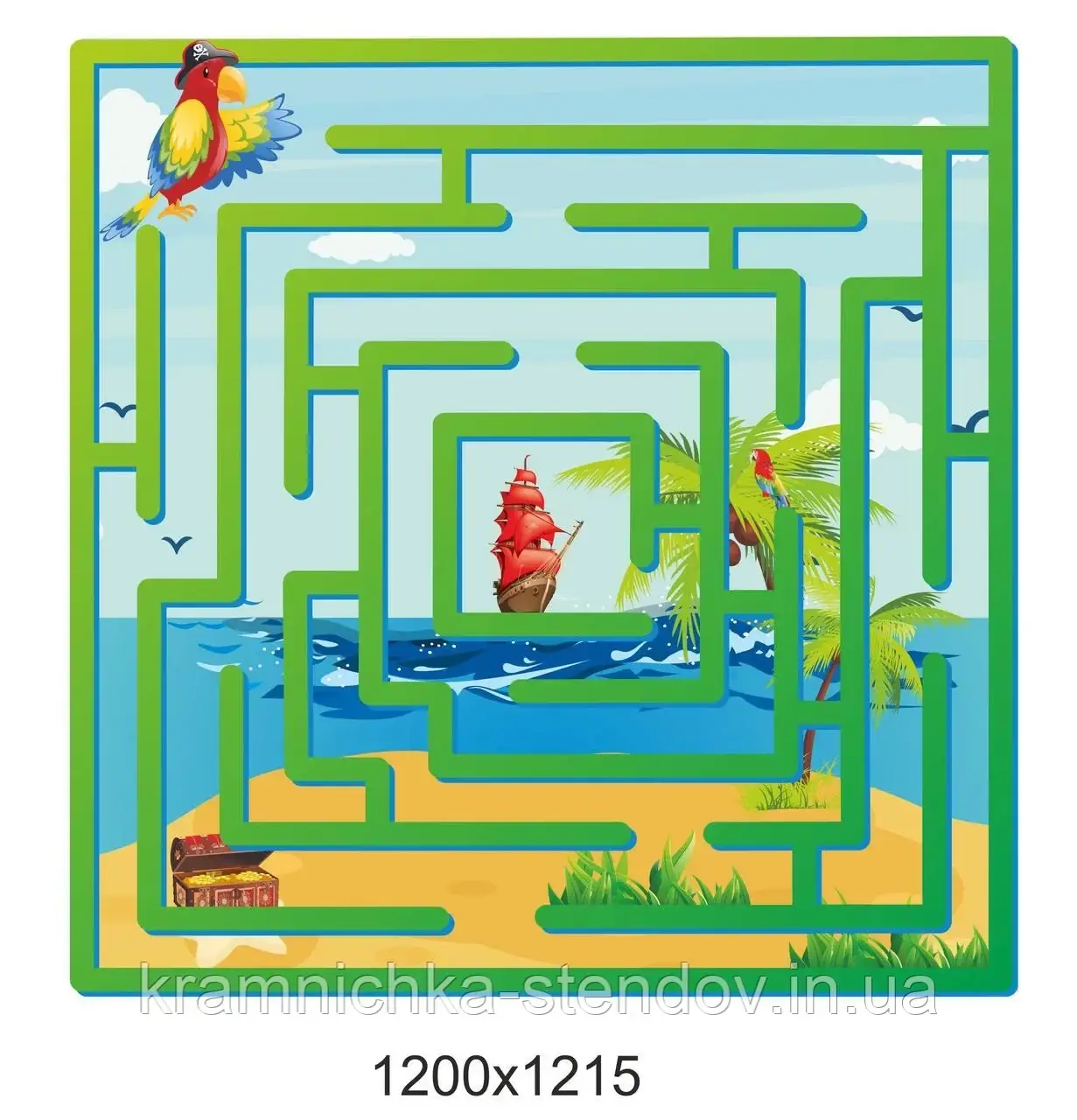 Декоративна наклейка на підлогу «Лабіринт», фото 1