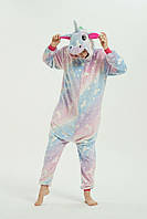Кигуруми единорог светящейся (люминесцентный) пижама взрослая ktv0189