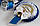 Синьо-білий значок першокласник із бантиком із ім'ям і фамілією, фото 2