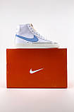 Жіночі кросівки Nike Blazer Mid '77 Color Code, білі шкіряні кросівки найк блейзер мід, фото 2