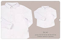 Рубашка для мальчиков Белая Хлопок РБ140 Бэмби