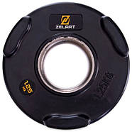 Диски 51 мм 1,25 кг (диски) погумовані Zelart, фото 2