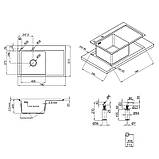 Кухонна раковина Lidz H6350R Brush 3.0/0.8 mm брашірованна, фото 2