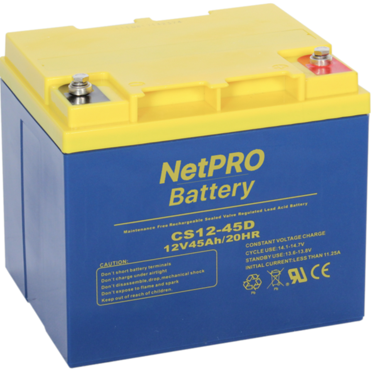 Акумулятор AGM 45 Ач AGM NetPRO CS12-45D Гелевий тип