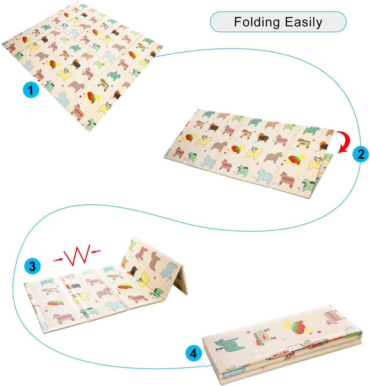 Детский раскладной коврик Folding baby mat 180*200 - фото 1 - id-p1455673296