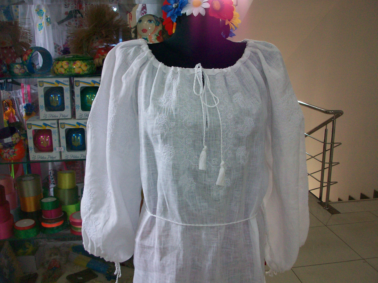 Вишиванка жіноча (домоткане полотно) "Троянда Квітуча"