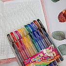 Набір кольорових гелевих ручок з блискітками Glitter pen 10 шт, фото 2