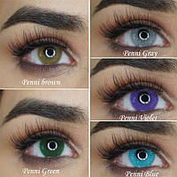Кольорові лінзи для карих очей Penni Violet Meeton. Фіолетові лінзи на карі та темні очі
