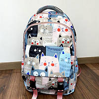 Рюкзак школьный для подростков с 7-11 класса VTTV IDIR котики разноцветные
