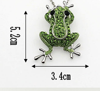 Брошка брошка — можна та як кулон підвіска жаба зелена метал у каменях виблискує