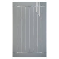 МДФ фасад для мебели РАМКА С ЛИНИЯМИ серый жемчуг глянец NL-7267 (кат. 5)