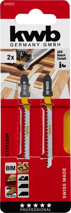 Полотно для лобзика ламінат фігурний розріз 2 шт KWB (620920)