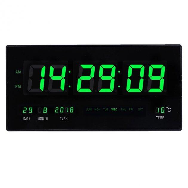 Електронний настінний годинник VST 4622-2 Green/ 23cm*45 cm*3cm (12 шт./яскальний)