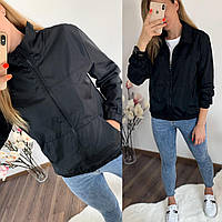 Жіноча вітровка модна норма та батал новинка чорний, 50/52