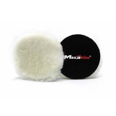 Полірувальний круг шерстяний - MaxShine Premium Wool Cutting Pad 125 мм. білий (2063125), фото 1