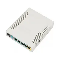 Wi-Fi Роутер MikroTik RB951Ui-2HND (N300, 600MHz/128Mb, 5х100Мбит, 1хUSB, 1000mW, PoE