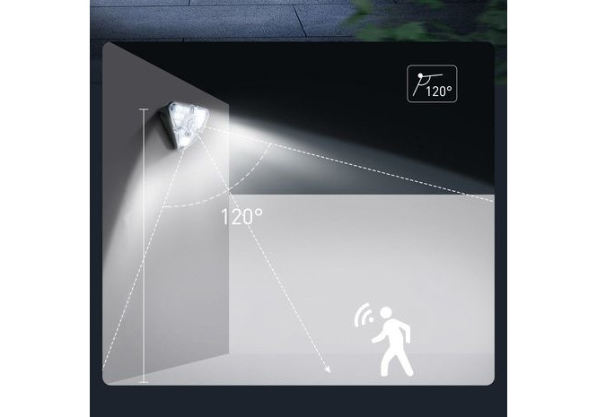 Светодиодный светильник на солнечной батарее с датчиком движения Baseus DGNEN-A01 (Черный) - фото 7 - id-p1455795740