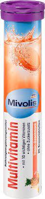 Шипучі таблетки-вітаміни Mivolis Multivitamin, 20 шт.