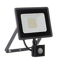 Світлодіодний прожектор LED AVT 30Вт 3000Lm 220v 6000К IP65 з датчиком руху вуличний
