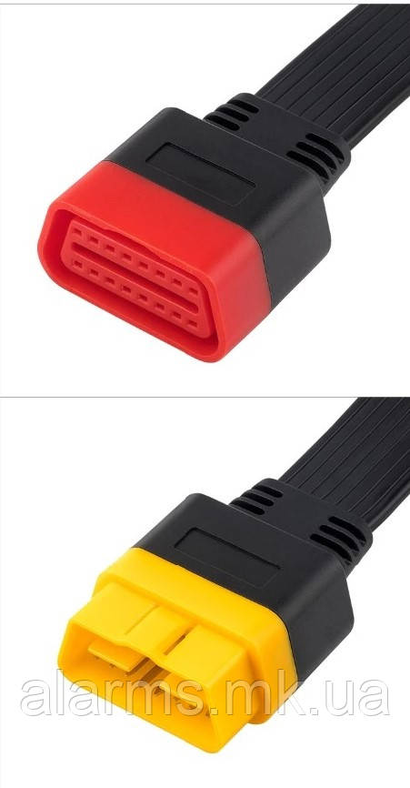 Подовжувач 36 см. OBD2-OBD2 16 pin. Адаптер підключення сканерів будь-яких сканерів