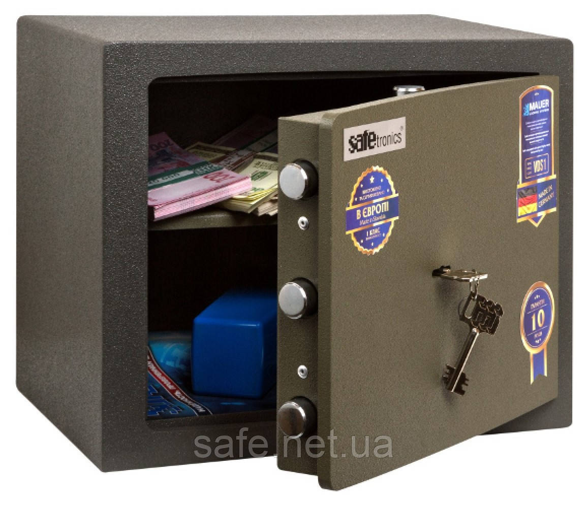 Сейф зламостійкий Safetronics NTR 22M (ВxШxГ:282x352x257), 1 клас, сейф від зламу, сейф для грошей