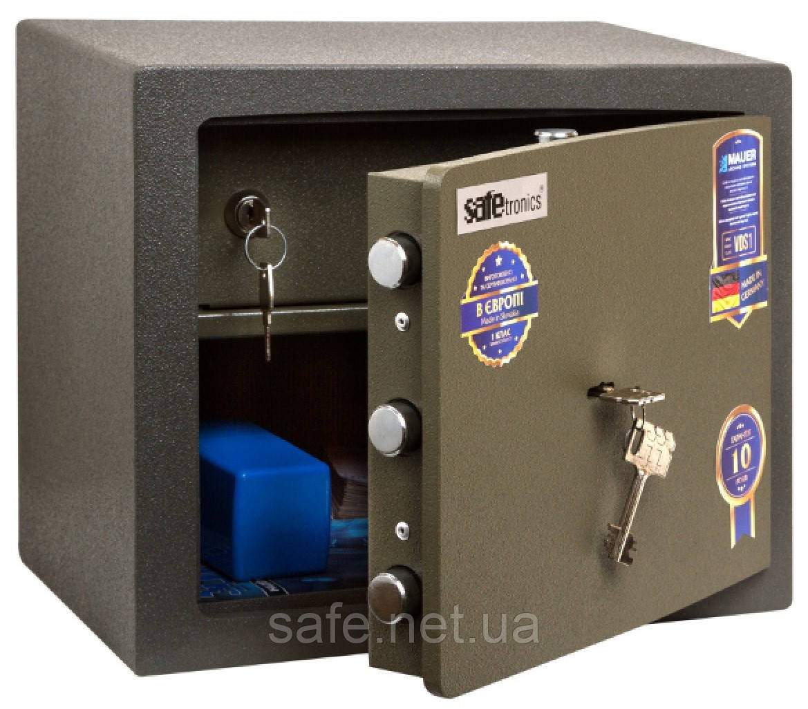 Сейф зламостійкий Safetronics NTR 22Ms (ВxШxГ:282x352x257), 1 клас, сейф від зламу, сейф для грошей
