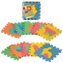 КОВРИК МОЗАЇКА EVA арт 2738 М, фігурки тварин, 10де, у кульці, 29-29-8 см