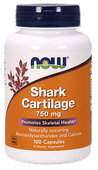 NOW Foods Shark Cartilage 750 mg, Акулячий хрящ (100 капс.)