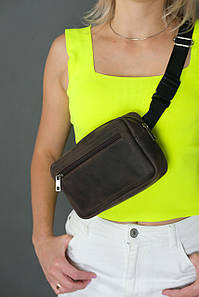 Жіноча сумка "Модель №59" з натуральної шкіри колір Шоколад