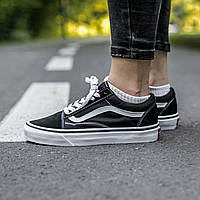 Кеды стильные Vans Old Skool унисекс. Демисезонные кеды для девушек и парней. Кеды черные Ванс Олд Скул.