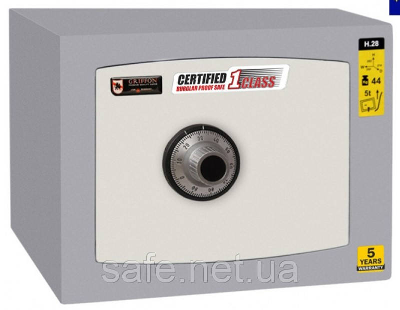 Сейф зламостійкий Griffon H.28.С (ВxШxГ:282x350x274), 1 клас, сейф проти зламу, сейф для грошей, сейф надійний