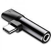 Перехідник Baseus L41 Type-C - Type-C/AUX 3.5 мм  1 A Чорний (CATL41-01)