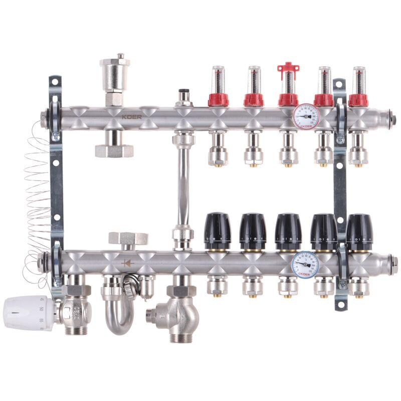 KOER stainless steel manifold with bottom connection