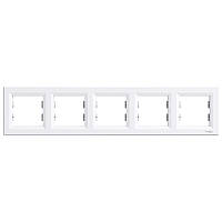 Рамка 5-постова горизонтальна Schneider Electric Asfora біла (EPH5800521)