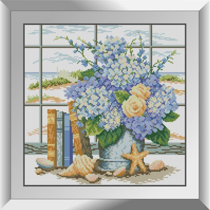 31691 Гортензія з мушлями Набір діамантового живопису