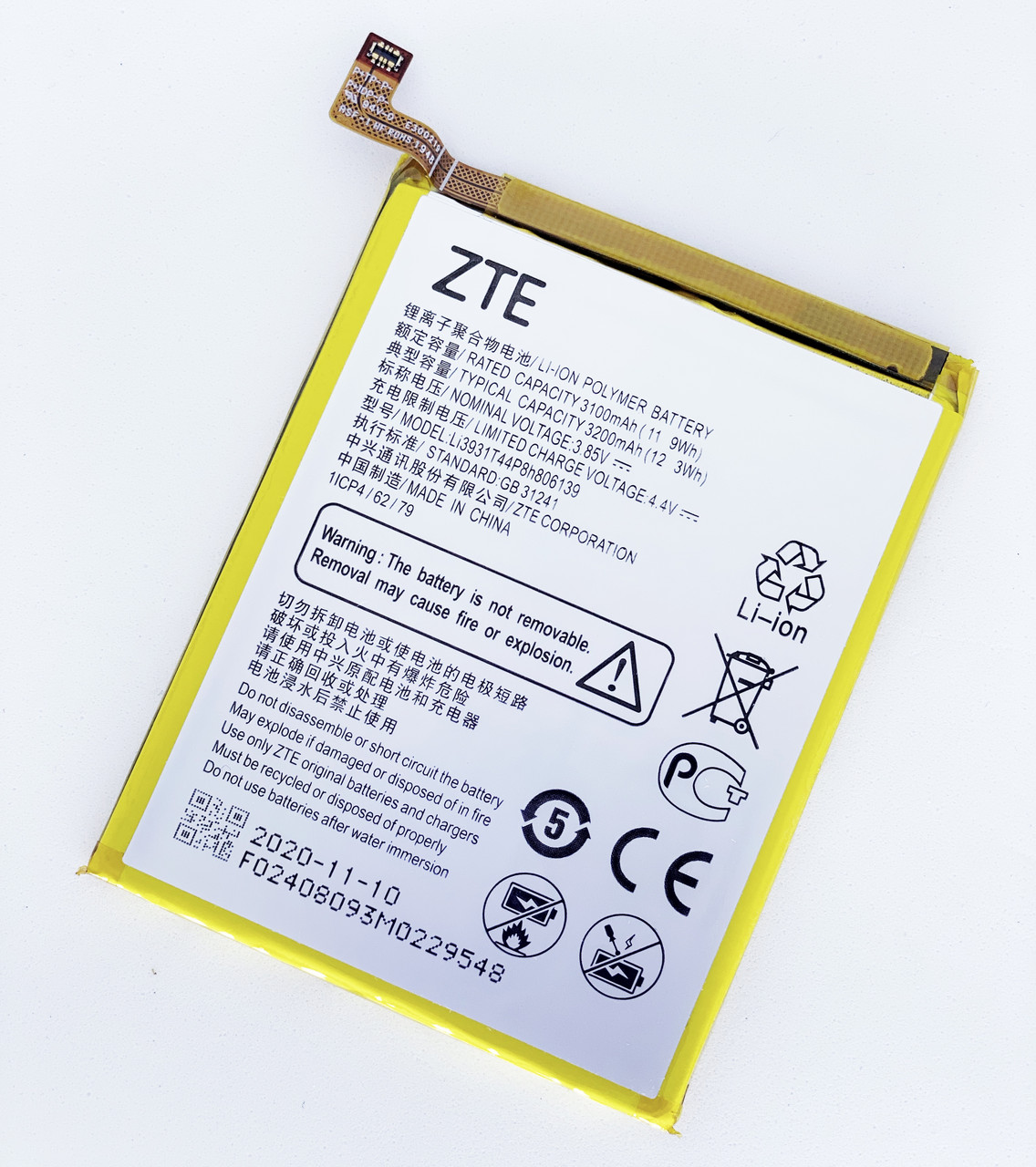 Акумуляторна батарея (АКБ) ZTE Li3931T44P8H806139 Blade V9 V10 V10 Vita 3200 mAh,, фото 1