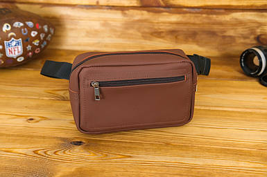 Шкіряна сумка Модель №59, натуральна шкіра Grand, колір коричневий відтінок Віскі