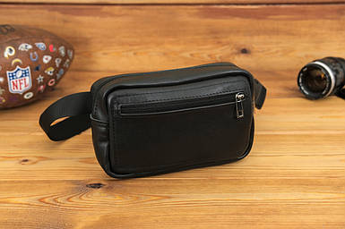 Чоловіча сумка "Модель №59" з натуральної шкіри колір Чорний