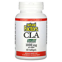 Кон'югована лінолева кислота Natural Factors "CLA Tonalin" 1000 мг (60 капсул)