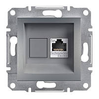 Комп'ютерна розетка Schneider Electric Asfora RJ45 5 категорія UTP сталь (EPH4300162)