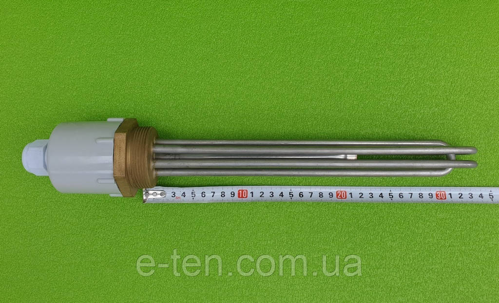 Блок-тен прямий KAWAI з нержавійки 6000 W / 220V-380V ("зірка") / на різьбі 2"(58 мм) / довжина L = 330мм