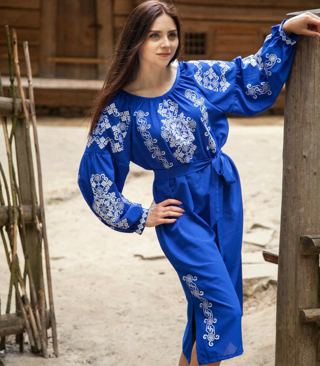 Заготівка під жіноче плаття Орнамент. Тканина — домоткане полотно