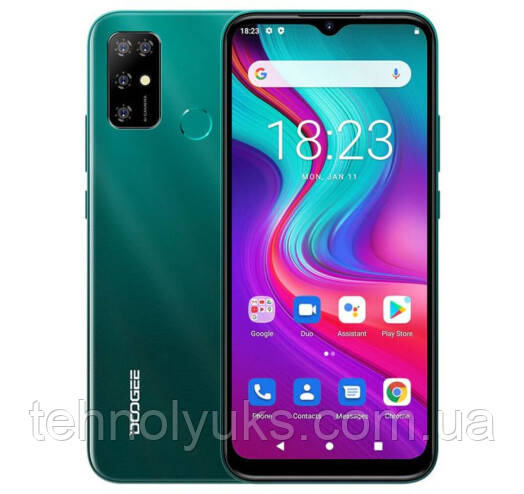 Смартфон DOOGEE X96 PRO 4/64GB Green, 2sim, 5400mAh, 13+2+2+2/8Мп, екран 5.52" IPS, 8 ядер, 4G, фото 1