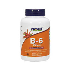 NOW Foods Vitamin B-6 100 mg, Піридоксин (250 капс.)