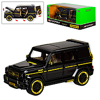 Машина метал 7688MB "АВТОПРОМ" 1:24 Mercedes-benz G65 AMG Brabus, цвіт матово-чорний, батар,світ,звук,двері відлік