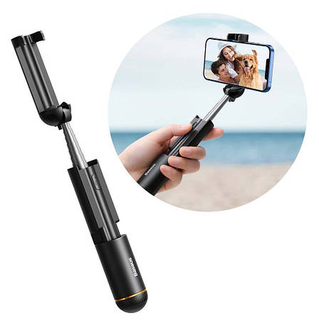 Монопод (селфіпалка) Baseus Ultra Mini Folding Selfie Stick Bluetooth 4.2 Чорний (SUDYZP-G01), фото 2