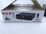 Підсилювач звуку AV-339BT + USB + Fm + Mp3 + КАРАОКЕ + Bluetooth, фото 10